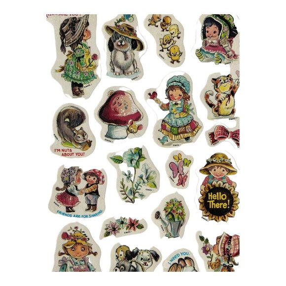 VTG Mark 1 Celebrity Stickers 1983 Old Fashioned Kids Dogs Mushroom Cats… - Picture 4 of 8